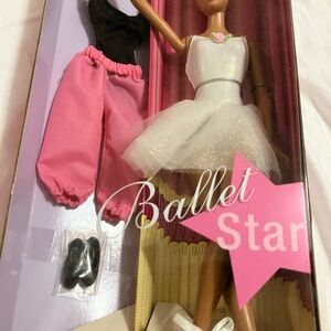 Barbie Ballet Star Doll with Pink and White Outfit